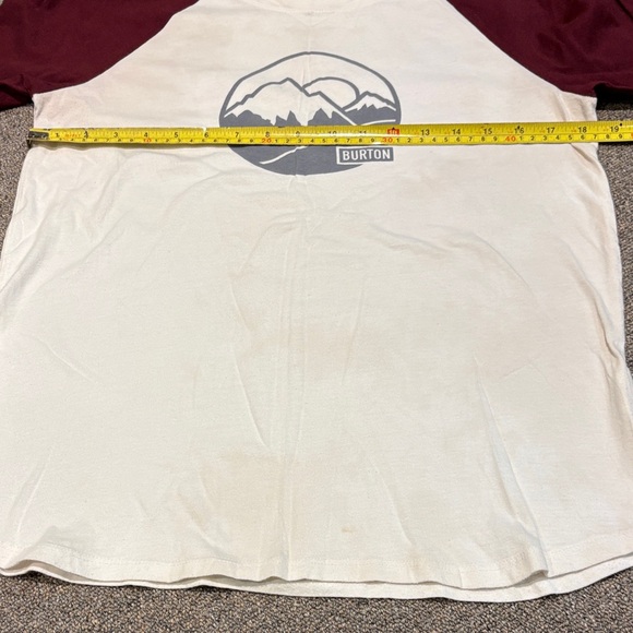 Burton Maroon and Cream Baseball Tee - Picture 7 of 7
